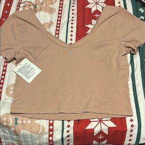 Women's V-Neck Crop Top - Pink Lululemon 💗
